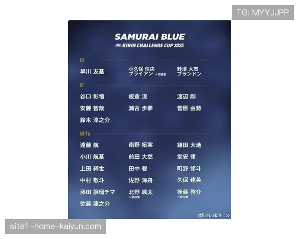 日本队公布海外球员名单 富安健洋领衔后防线